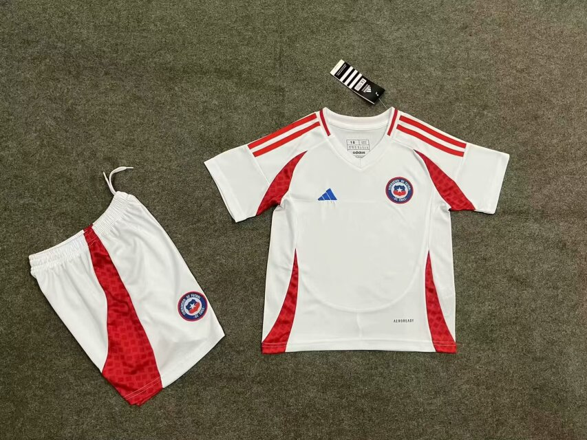 Kids-Chile 23/24 Away White Soccer Jersey